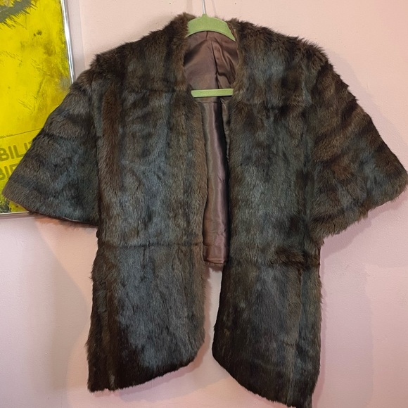 Vintage 1980s Dark Chocolate Vintage Mink Wrap - Picture 6 of 8